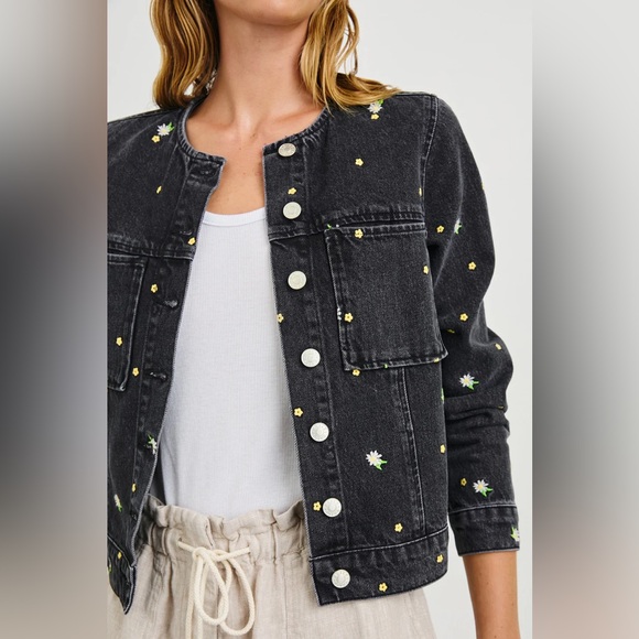 Rails Lido Jacket In Ash Black Floral - Picture 2 of 8